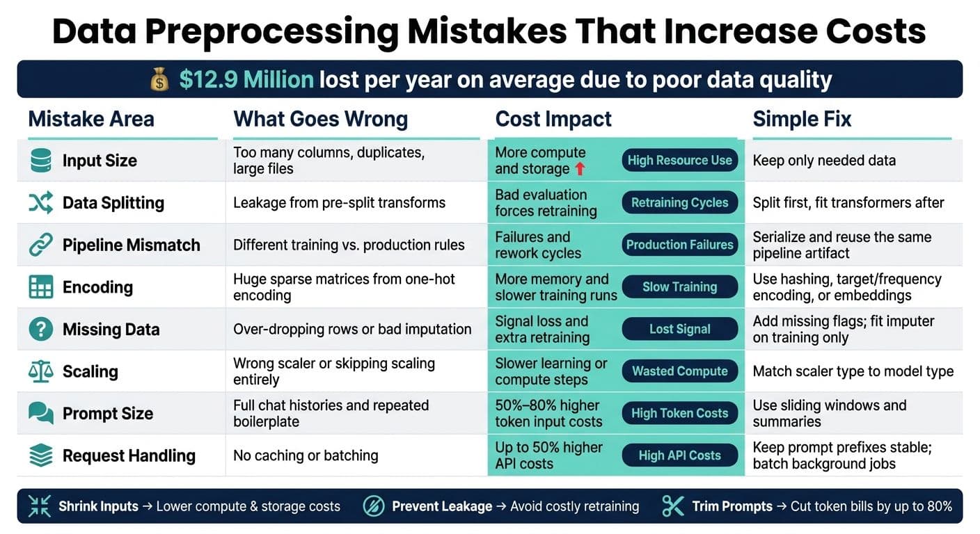 Data Preprocessing Mistakes: Cost Impact & Fixes at a Glance