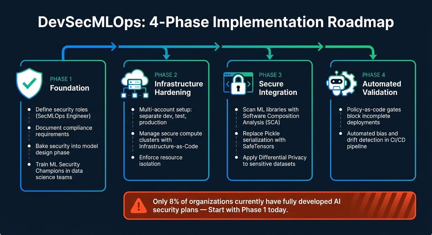 DevSecMLOps: 4-Phase Implementation Roadmap for Secure ML Pipelines