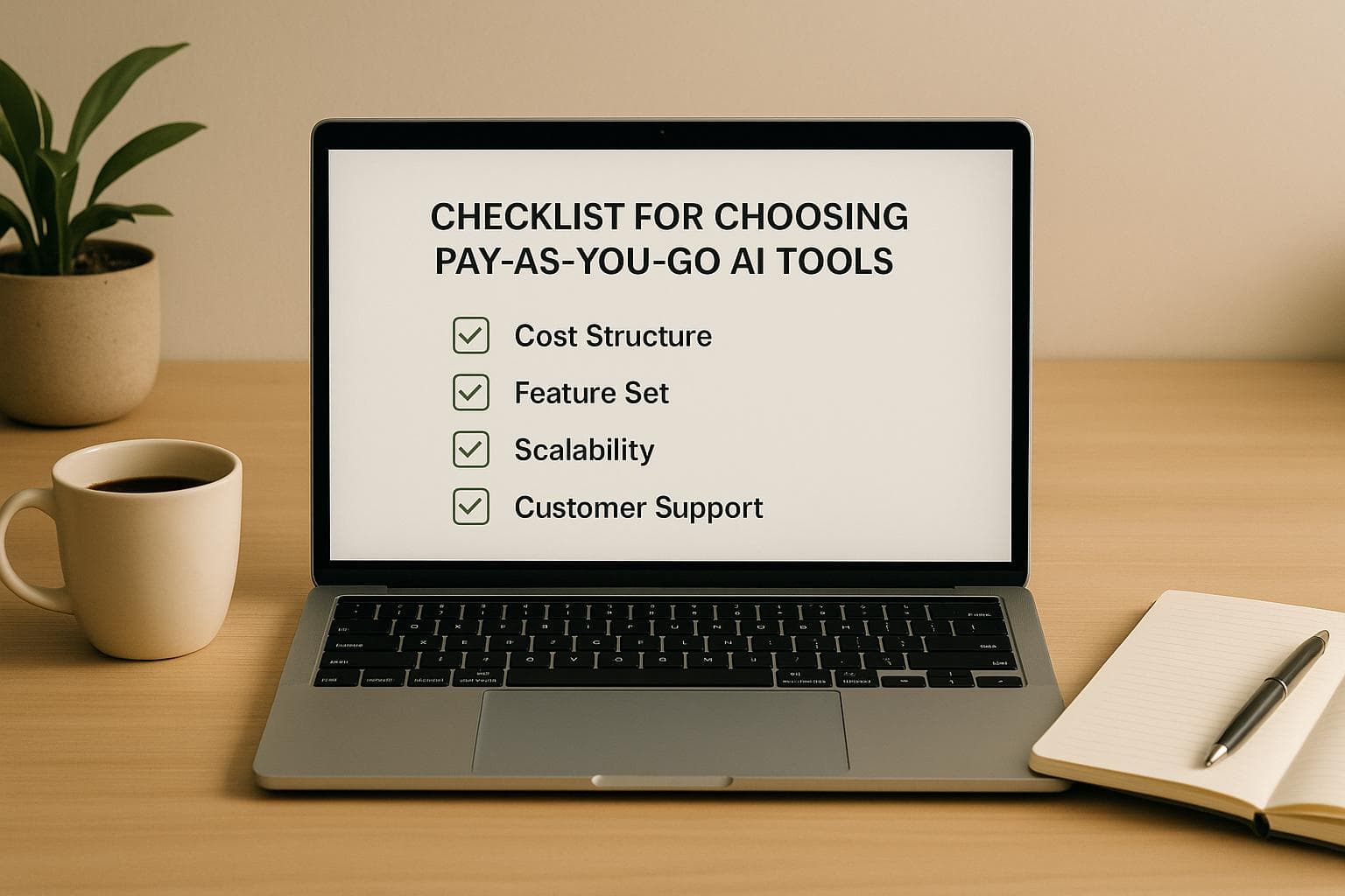Checklist for Choosing Pay-As-You-Go AI Tools