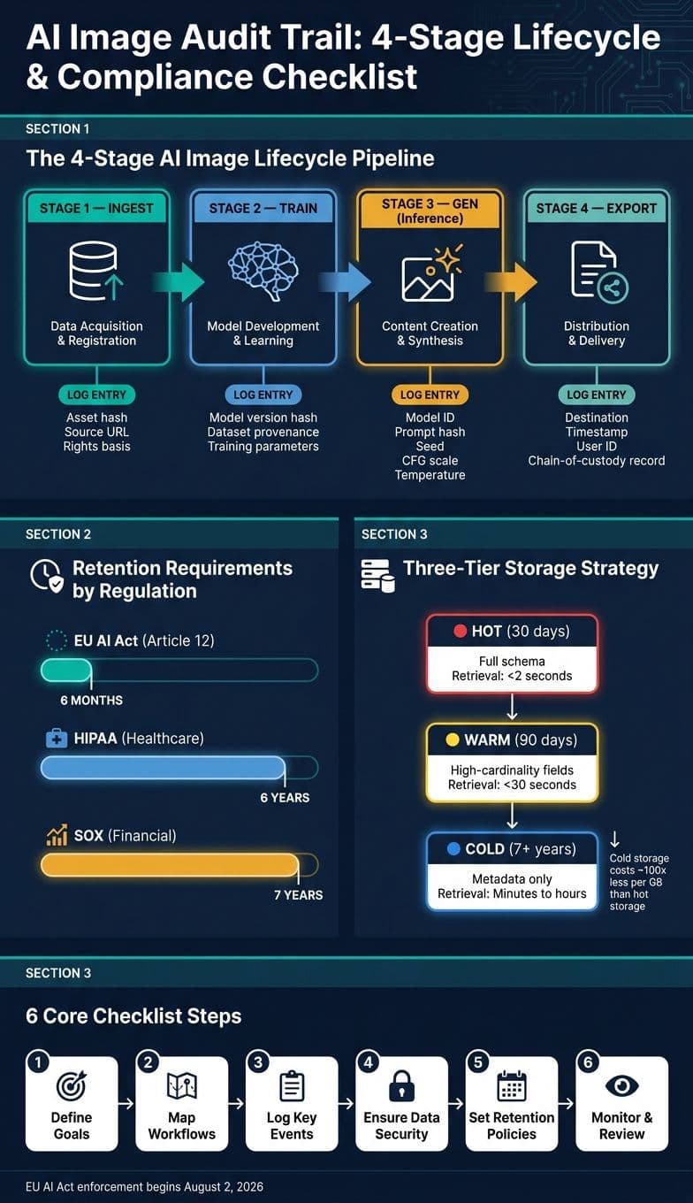 AI Image Audit Trail: 4-Stage Lifecycle & Compliance Checklist
