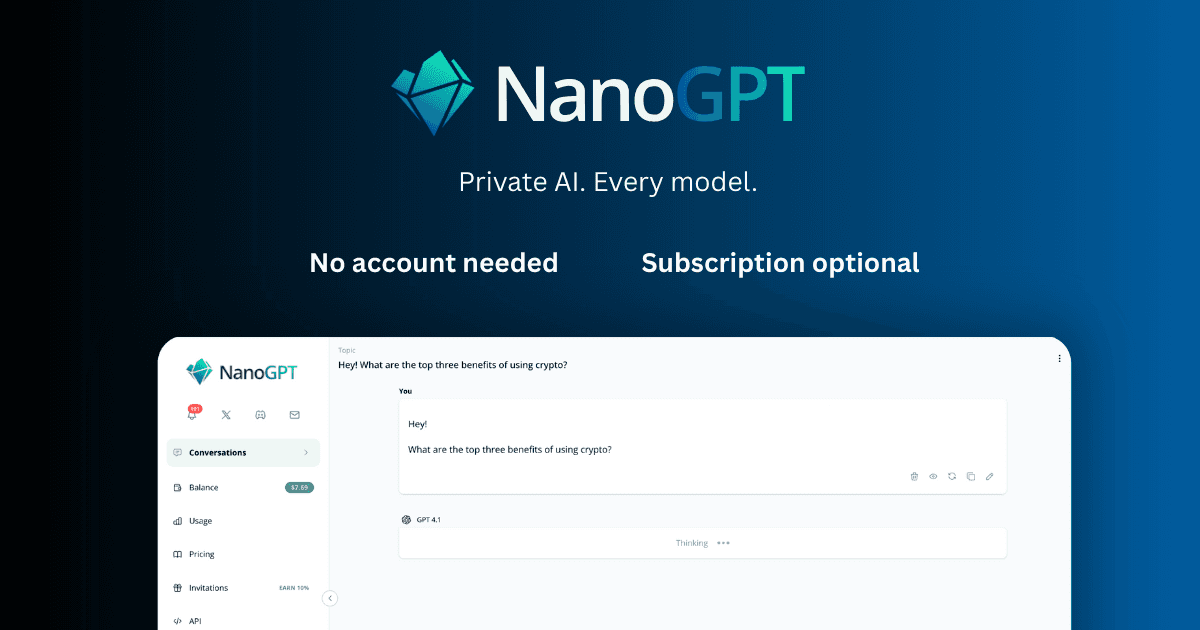 NanoGPT MCP: Use NanoGPT inside Claude Code and Cursor