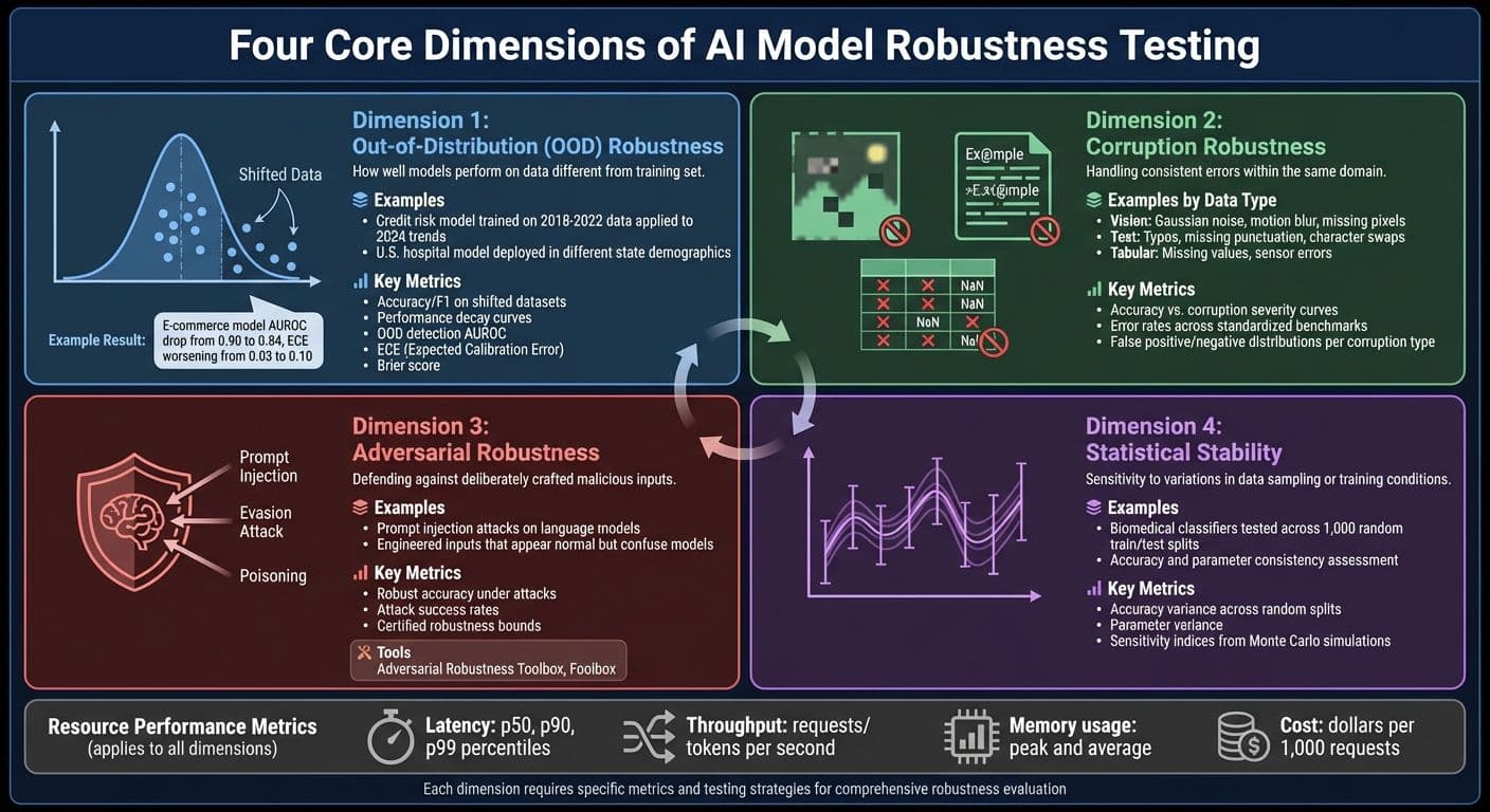 Four Core Dimensions of AI Model Robustness Testing