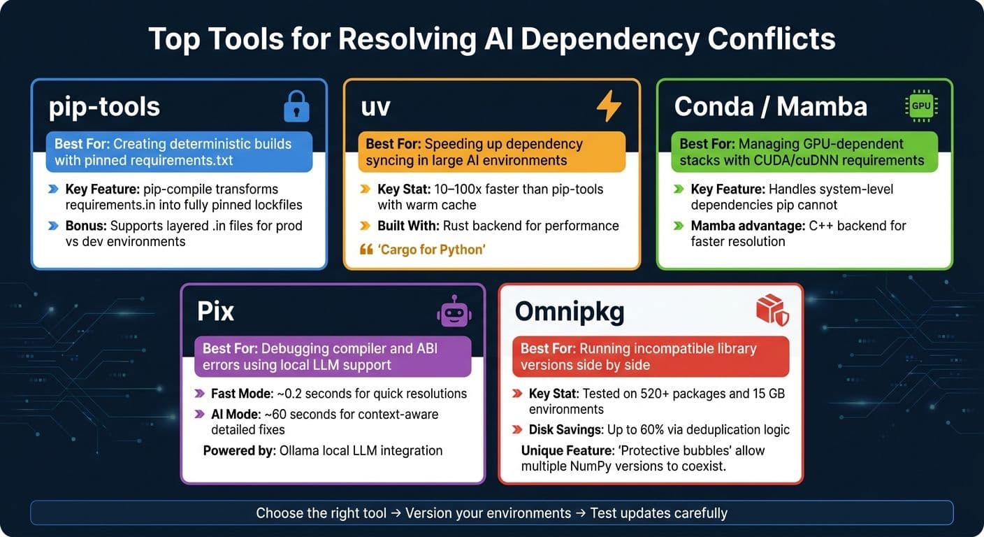 Top Tools for Resolving AI Dependency Conflicts: Quick Comparison Guide