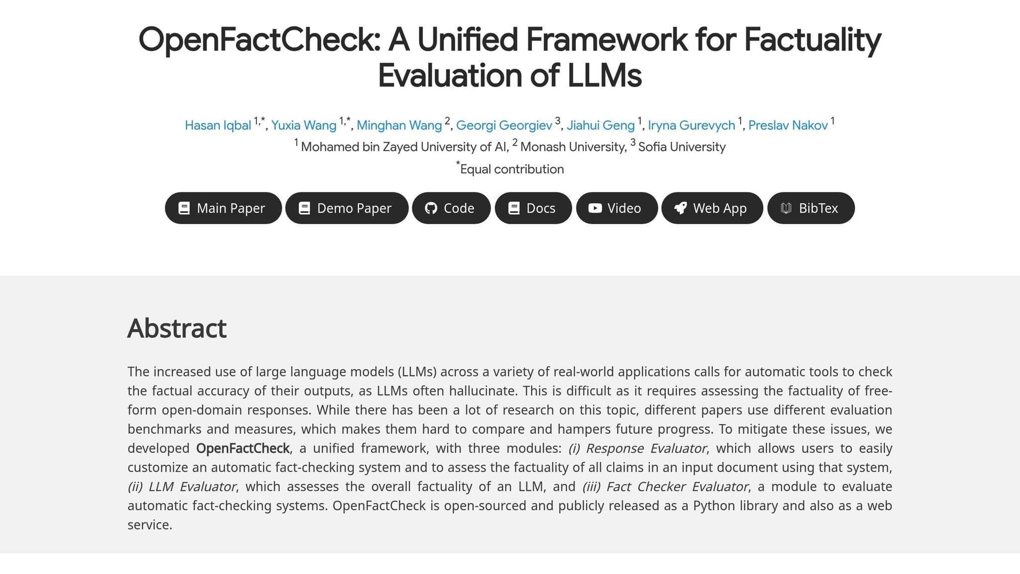 OpenFactCheck